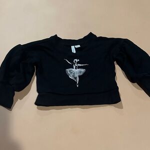 Janie and Jack Black Dance Graphic Sweatshirt